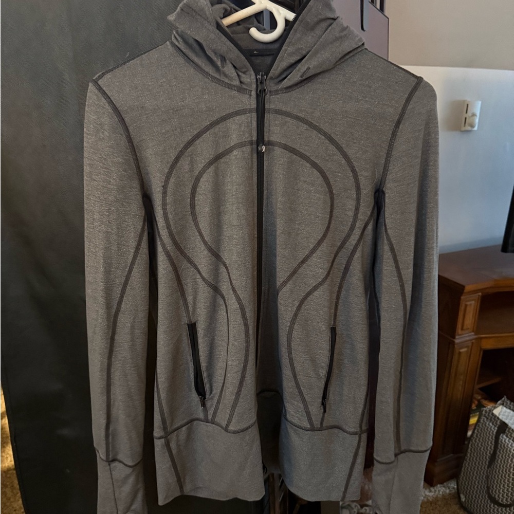 Lululemon Vintage Gray Zip-Up Hoodie